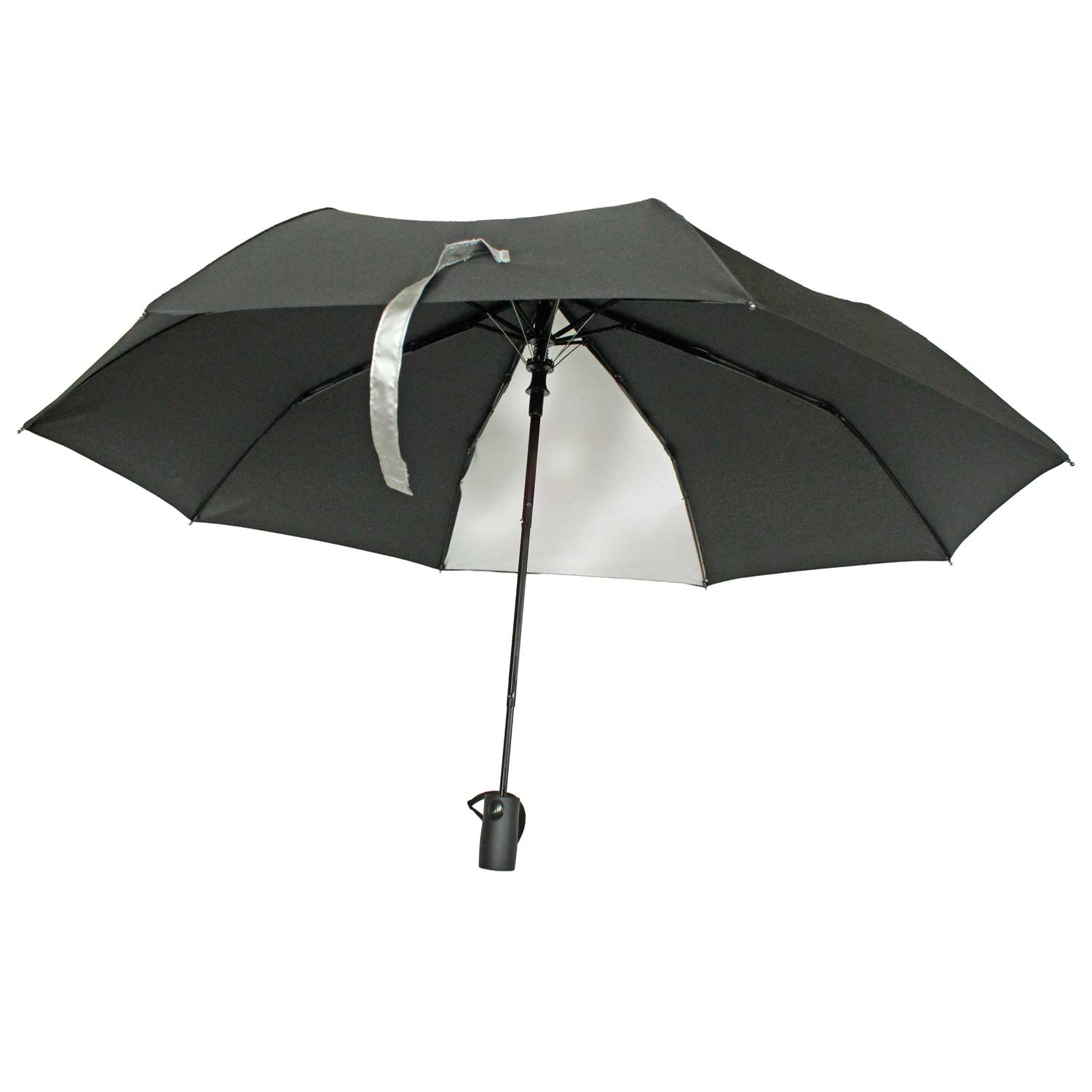 Folding Umbrella Black Edition silver | All In