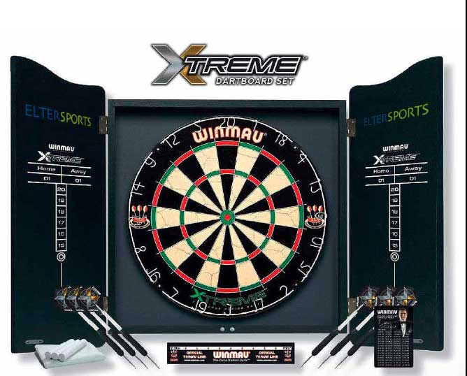 Dartboard Winmau Black Box mit Werbedruck