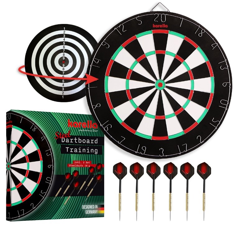 Karella Dartboard Trainingss-Set individuell | inkl. 4c Werbedruck 