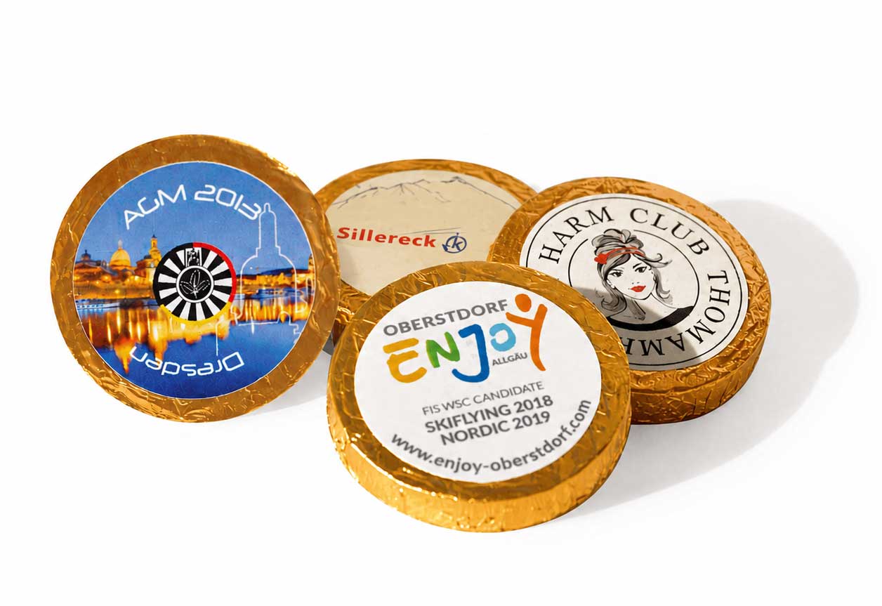 Allflash Confiserie-Schokotaler Round | Vollmilch