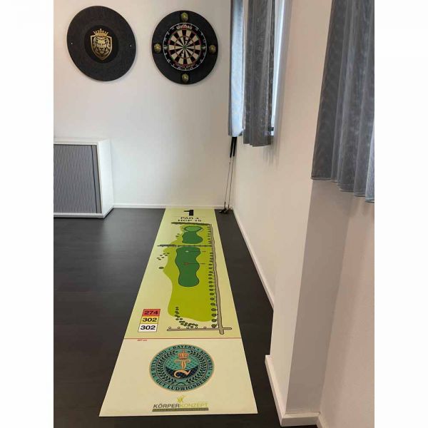Golf Putting- und Dartmatte 2 in 1 | 280 x 58 cm | Preis auf Anfrage
