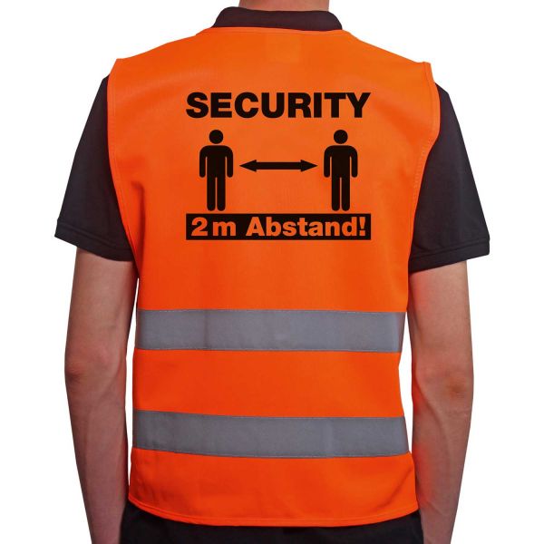 Warnweste Security & Sicherheitsabstand