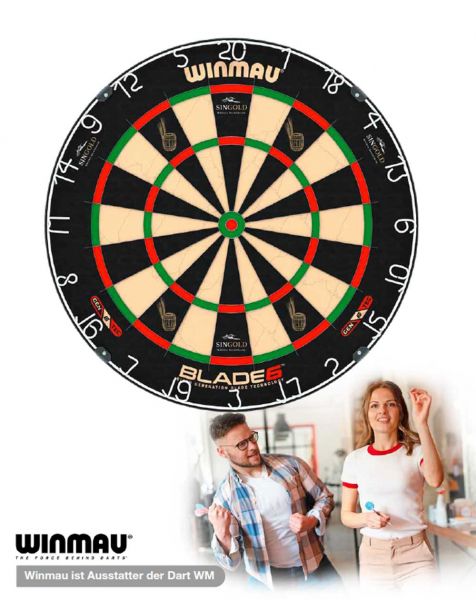 Dartboard Winmau Blade 6 | Inkl. 4c Direktdruck auf 1 Feld